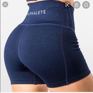 Alphalete XS navy blue revival shorts